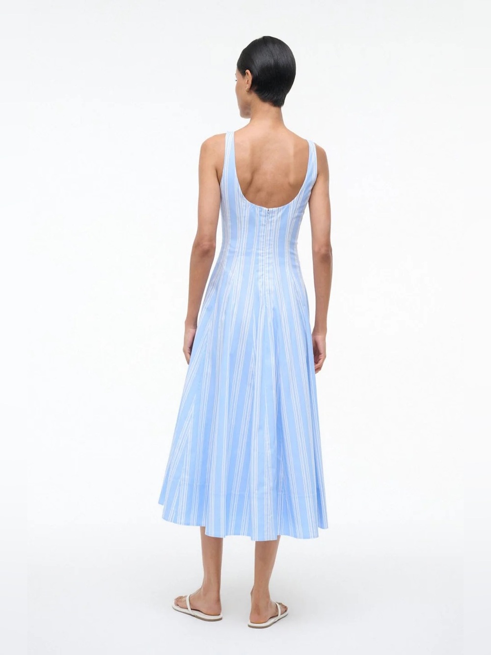 Staud WELLS DRESS VENTURA STRIPE NWT - Picture 4 of 13